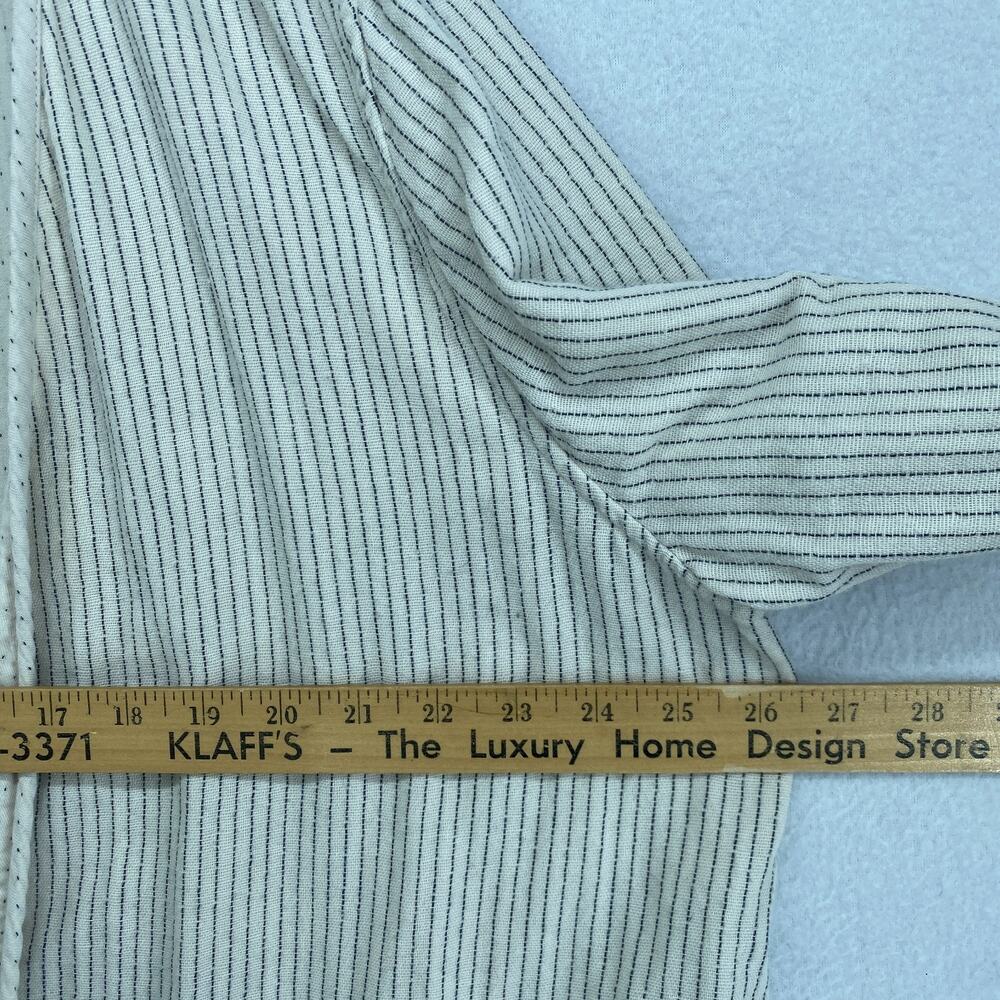 Eileen Fisher Jacket XL Reversible Organic Cotton Open Front Polka Stripe Beige - Picture 12 of 14
